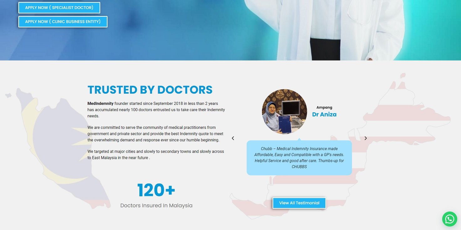 With testimonial - website design 2022 tips
