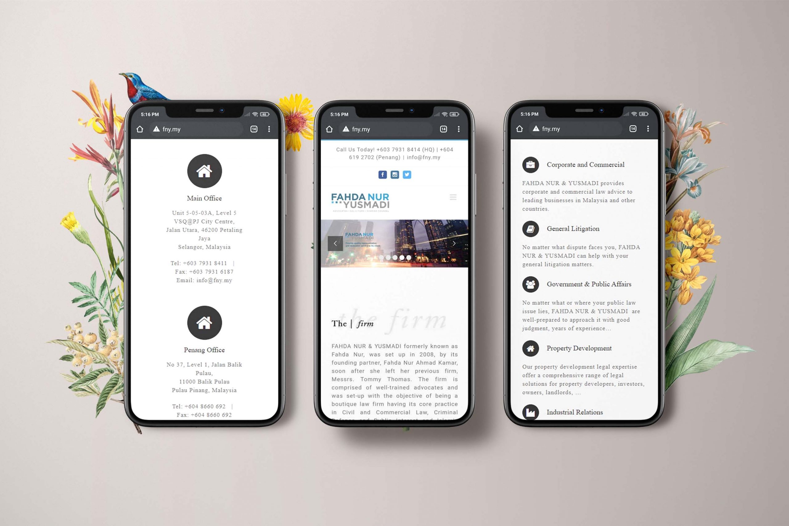 Fahda Nur Yusmadi web design portfolio mockup