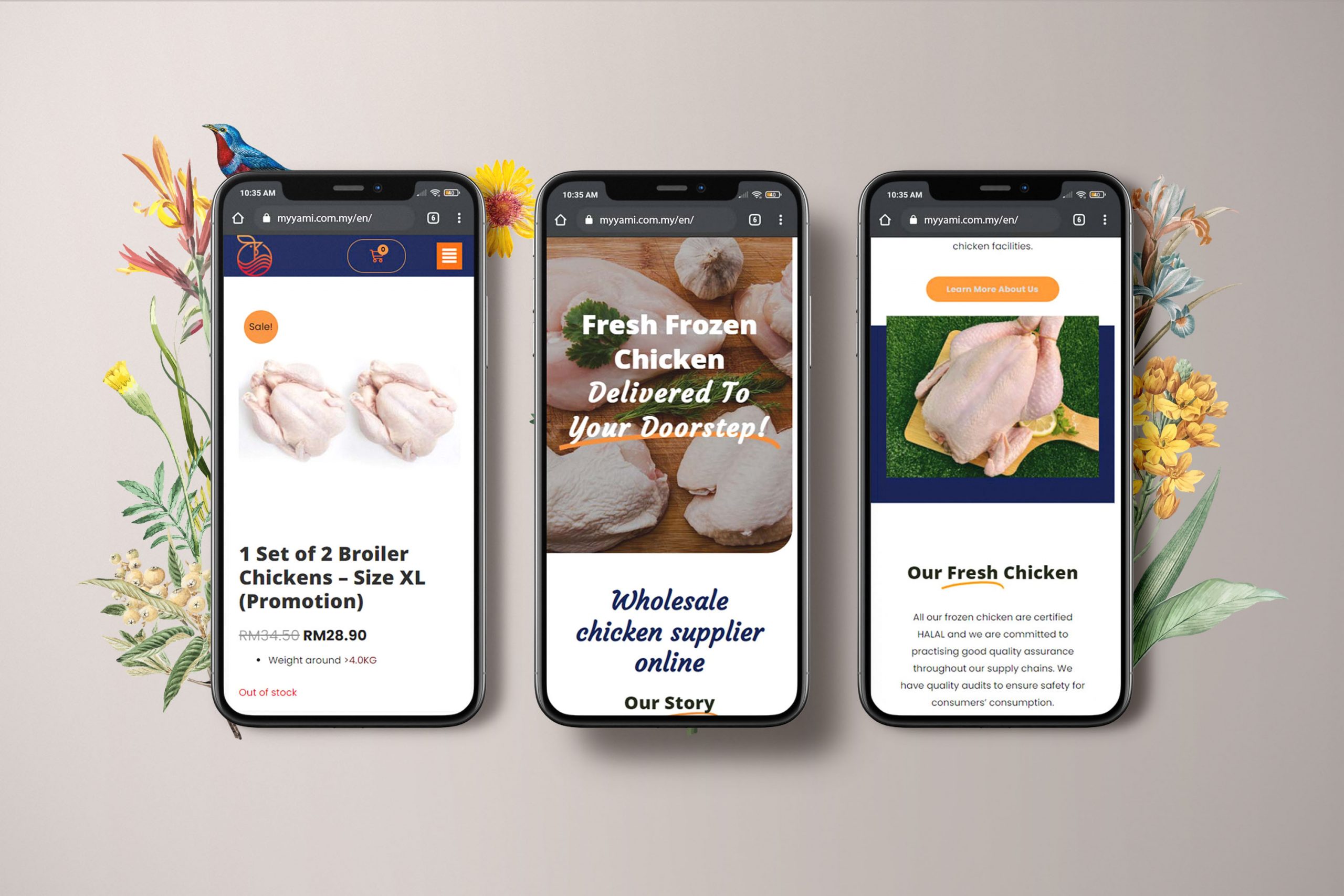 MyYami web design portfolio mockup
