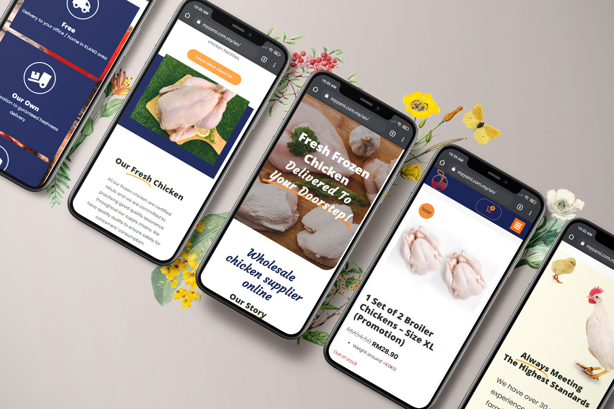 MyYami web design portfolio mockup