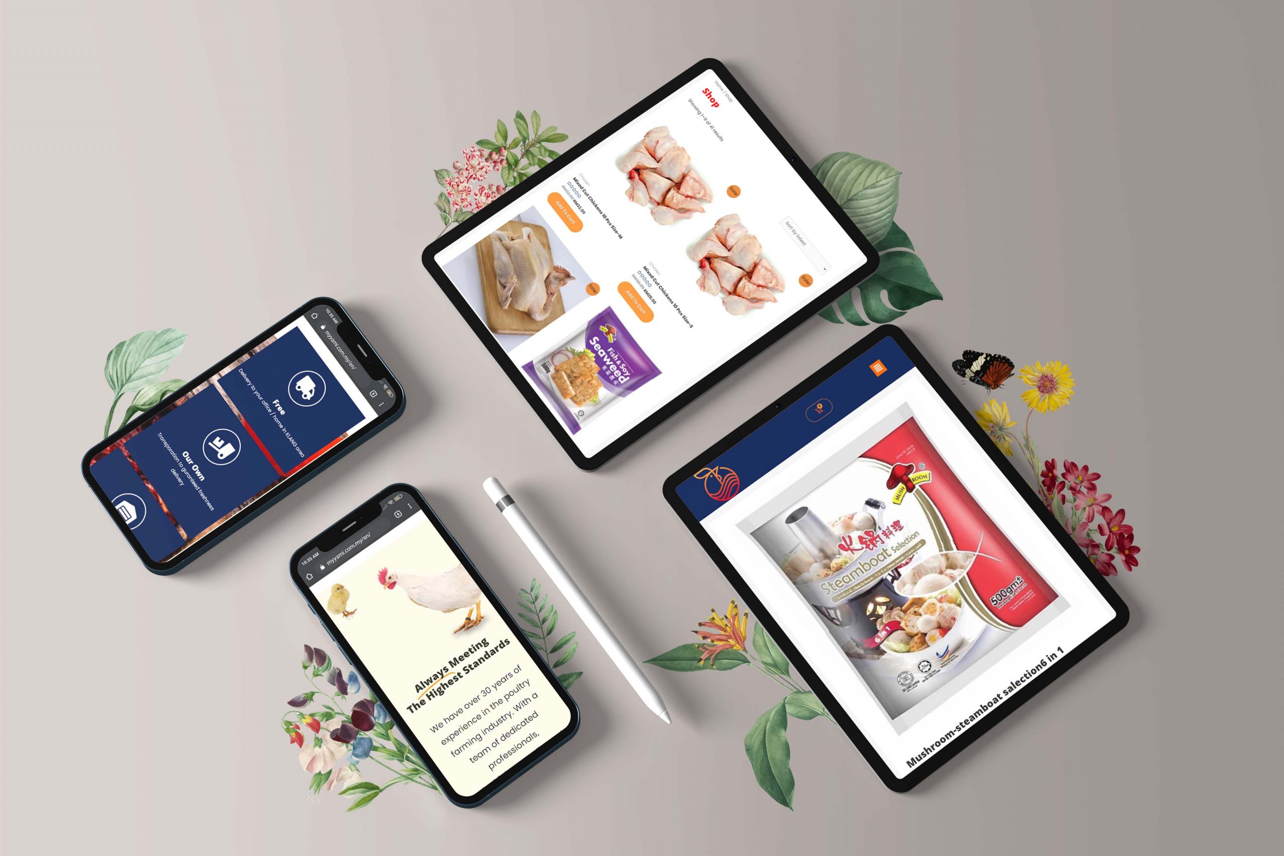 MyYami web design portfolio mockup