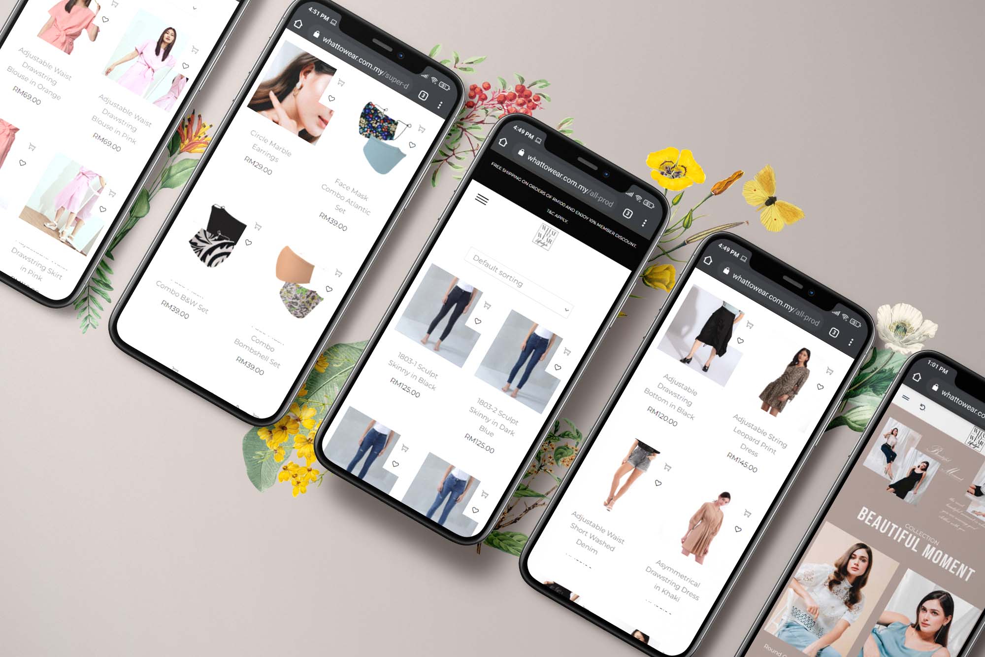 What to Wear web design portfolio mockup