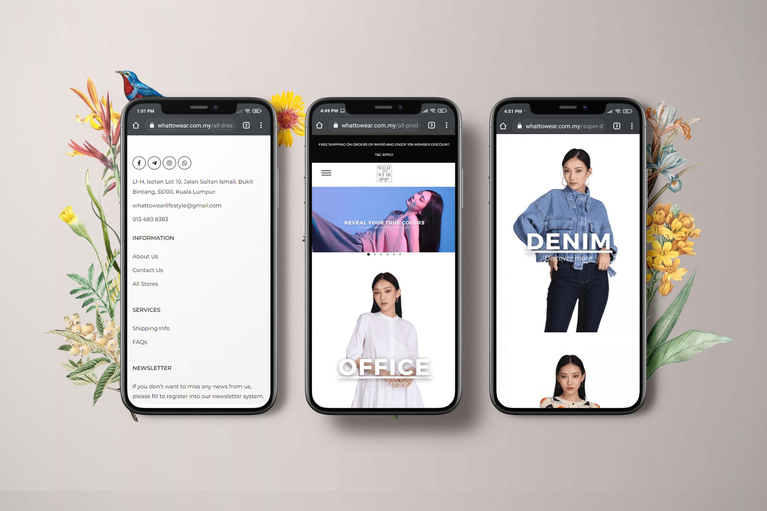 What to Wear web design portfolio mockup